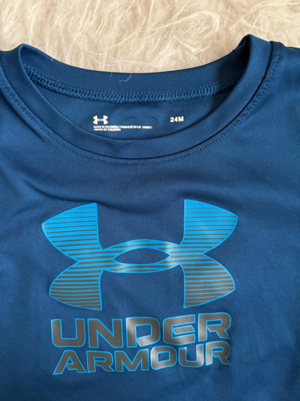 Under Armour Toddler Boys Athletic Long Sleeve Blue Tee - Picture 2 of 2